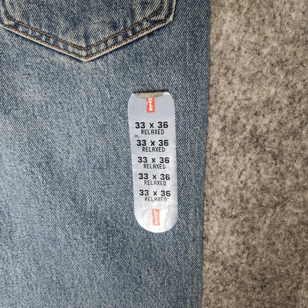 Levis 550 Red Tab VTG 80s Jeans New Men 33x36 Blue Medium Wash Faded Relaxed Fit
